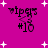 Pixelated text and star shapes on a magenta background with visible animation changes across frames.