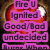 A static image of a red heart-shaped object with a white highlight, surrounded by a brown circular border, overlaid with multiple text layers in pink and cyan.