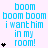 A static digital image displays repeated text and star symbols in blue and black on a light purple background with a gray rectangle at the bottom right.