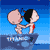 Pixelated cartoon figures on a ship deck, one figure with black hair and red chest mark, the other with light hair, both holding hands and turning toward each other against a blue sky and sea background.