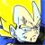 Pixelated image of a light-colored animal head with prominent ears against yellow and blue background.
