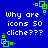 Blue background with white pixelated text reading 'Why are icons 50 cliche???' and green square-based pixel art elements at corners.