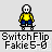 Pixelated character in yellow shirt and blue pants performs sequential flip animation