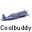 Animated contact sheet of a blue military-style plane icon with four frames per row, each frame showing the same aircraft in slightly different poses against a transparent background.