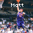 A basketball player in blue uniform holding an orange ball above head with crowd background, text changes across frames.