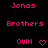 Pixelated pink text and symbols on black background with gray bottom-right corner, showing sequential animation changes in heart and checkmark shapes.