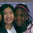 Two people pose together on a pixelated photo against a bright pink background with pixelated text reading 'DOODIP+', 'BOOGIE=', and 'BEST FRIENDS FOREVER'.