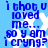 Blue pixelated text on light blue background with white star shapes, repeating 'i thot u loved me... so y am i crying?' in a pattern
