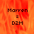 A static image with orange flame-like background and black text reading 'Marren = D2M' in pixelated font.