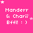 identical pink icons with white text and stars, each displaying 'Manderr & Charii Bffl! :)' on a solid pink background