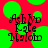 Red background with green circular shapes and black text reading "Ashley Kade Maldon" in a stylized font.