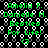 Green text on black background with white and gray circular patterns, displaying names and 'Besties For Life!' with a heart symbol.
