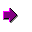 A contact sheet of five pixelated purple arrow icons with pink outlines arranged in a 3x2 grid on a gray background, showing slight variations across frames.