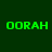 Four display the word 'OORAH' in bright green pixelated text against different solid backgrounds