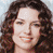 Four 49x49 pixel frames of a woman with long brown hair in various poses and expressions arranged in a 2x2 contact sheet.