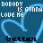 Animated contact sheet of a 48x48 pixel buddy icon showing sequential text changes over time with repeated heart outlines on blue background.