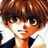 Pixelated anime-style character with brown hair and glasses, wearing a white-collared dark jacket, next to black background with white text.