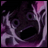 A 48x48 pixel buddy icon featuring a stylized purple and pink abstract design on the left, paired with white text reading "Anime IM" above smaller text "COM" on a black background.