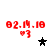 Red pixelated text '02.16.10' and '❤3' above a star symbol, with the star changing from black to gray across observations.