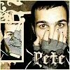 A static image shows a person with short dark hair wearing a dark shirt, with a smaller inset image of the same person in the top-left corner and the text "Pete" below.