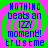 Four identical display blue pixelated text on a green and pink spiral background with 'IZY' in the center