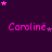 Purple background with pink text 'Caroline' repeated in a , surrounded by pink and purple stars in various positions