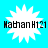 Four identical white starburst shapes on a cyan background, each containing black text reading "Habban H121" in pixelated font.
