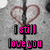 Pixelated heart symbol above pink text reading 'i still love you' on a gray background.
