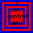 Four identical square arranged in a , each containing nested red and blue squares with black text reading "i can control you"