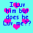 Pixelated cyan background with blue text reading "I Luv him but does he Luv me??" surrounded by pink hearts.
