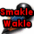 Pixelated image with red "Smakle Wakle" text, green "Pencils" text, and blue "Club!" text over pencil and pencil sharpener graphics.