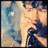 A pixelated image shows a person with light hair holding a microphone against a blurred background, next to stylized text reading "nick j".