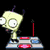 Animated character with large eyes and antennae stands on a control , head turning left to right across frames
