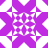 A static pixelated pattern with alternating purple and white geometric shapes forming a symmetrical design.