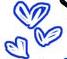 Three blue outlined heart shapes on a white background, each with layered curved lines forming the outline.