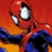 Animated contact sheet of Spider-Man icon frames showing character poses, spider symbols, and text elements on orange-red background.