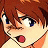 A pixelated anime-style character with brown hair and blue eyes on the left, next to a black background with white text reading "Anime IM" and "COM" on the right.