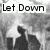 Black-and-white animated icon shows two silhouetted figures under a rain effect with text reading Let Down Your Umbrella Down and Feel the Rain.