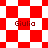 Red and white checkered pattern with four instances of the text "Giulia" in dark brown pixelated font across the image.