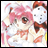 A 48x48 pixel buddy icon featuring a pink-haired anime character with brown eyes and a red bow tie on the left, next to black background text reading "Anime IM" above smaller stylized "AIM" text on the right.