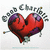 Pixelated red heart icon with purple shading, black cracks, and scattered gray fragments on white background; text above reads "Good Char..." in pixelated style.
