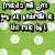 Green polka-dot background with white dots, featuring pixelated text fragments and a large 'but' in white with black outline.