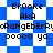 Pixelated text displays 'Brooke AKA OrangeEbery' with 'oooooo ya.' on blue-and-white checkered and diamond-patterned backgrounds.