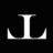 Three white stylized 'L' shapes on black background with one gray rectangle, each L has a distinct pixelated appearance.