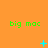 Green 'big mac' text repeated three times per on orange background with cyan pixel animations in the center and bottom