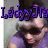 Pixelated image of a person with dark hair wearing a purple shirt, overlaid with large purple text reading "LadyJra" against a gray background.