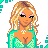 Pixel art of a blonde woman in a green top with pink pants, shown in multiple poses with text variations reading 'cream whipped' and 'whip cream' in teal and blue.