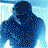 Pixelated blue-toned animation of a figure in motion with 'DOOM' text appearing at the bottom, rendered in low-resolution style.