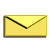 Yellow envelope icon with black outline, transitioning from closed to open states while displaying 'E-Mail' text in blue and black.
