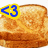 Animated toast slices with blue text overlays reading '<3', 'My', and 'heeeze!' on yellow backgrounds.